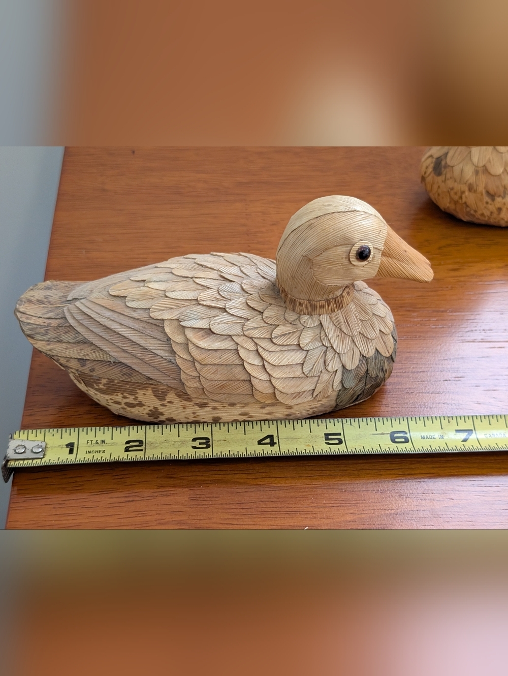 Vintage Handmade Corn Husk Duck Decoys in Natural Brown - Decorative Home Accent - Picture 16 of 16